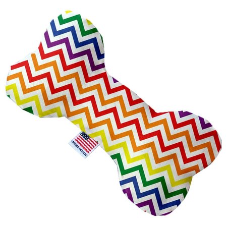 MIRAGE PET PRODUCTS 6 in. Rainbow Chevron Bone Dog Toy 1111-TYBN6